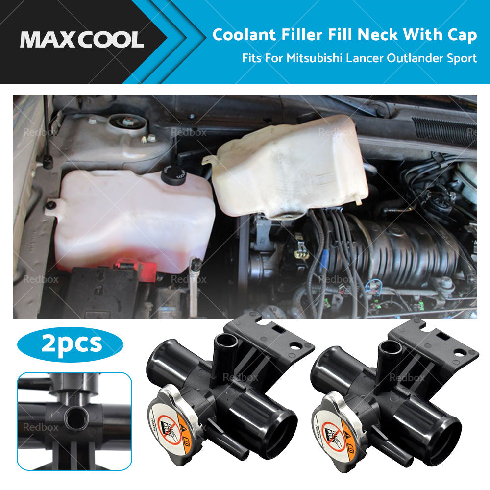 2PCS Radiator Coolant Filler Fill Neck With Cap For Lancer Outlander Sport-0