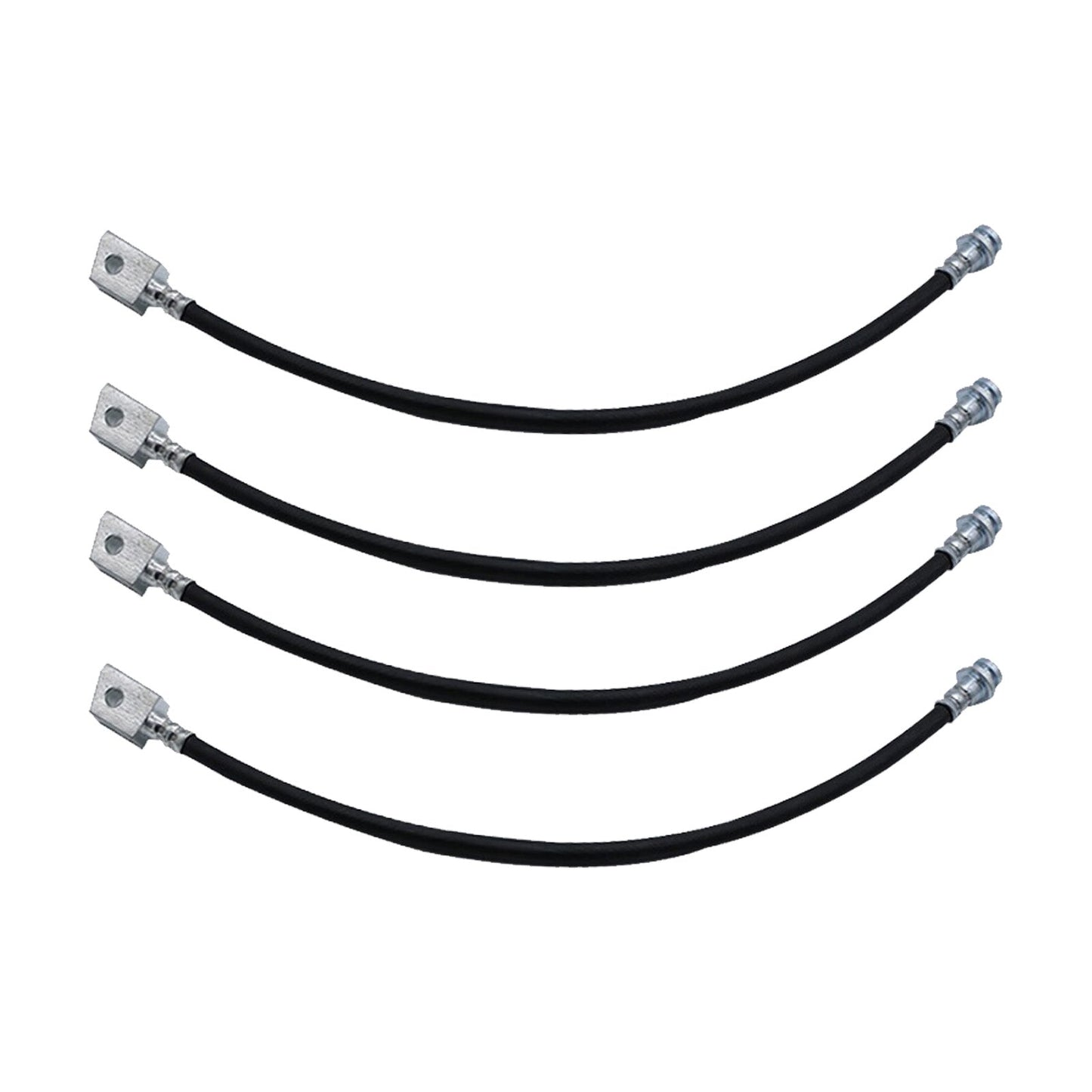 4PCS Extended Brake Line Hoses Braided Suitable For Nissan Patrol GQ GU Y60 Y61-0