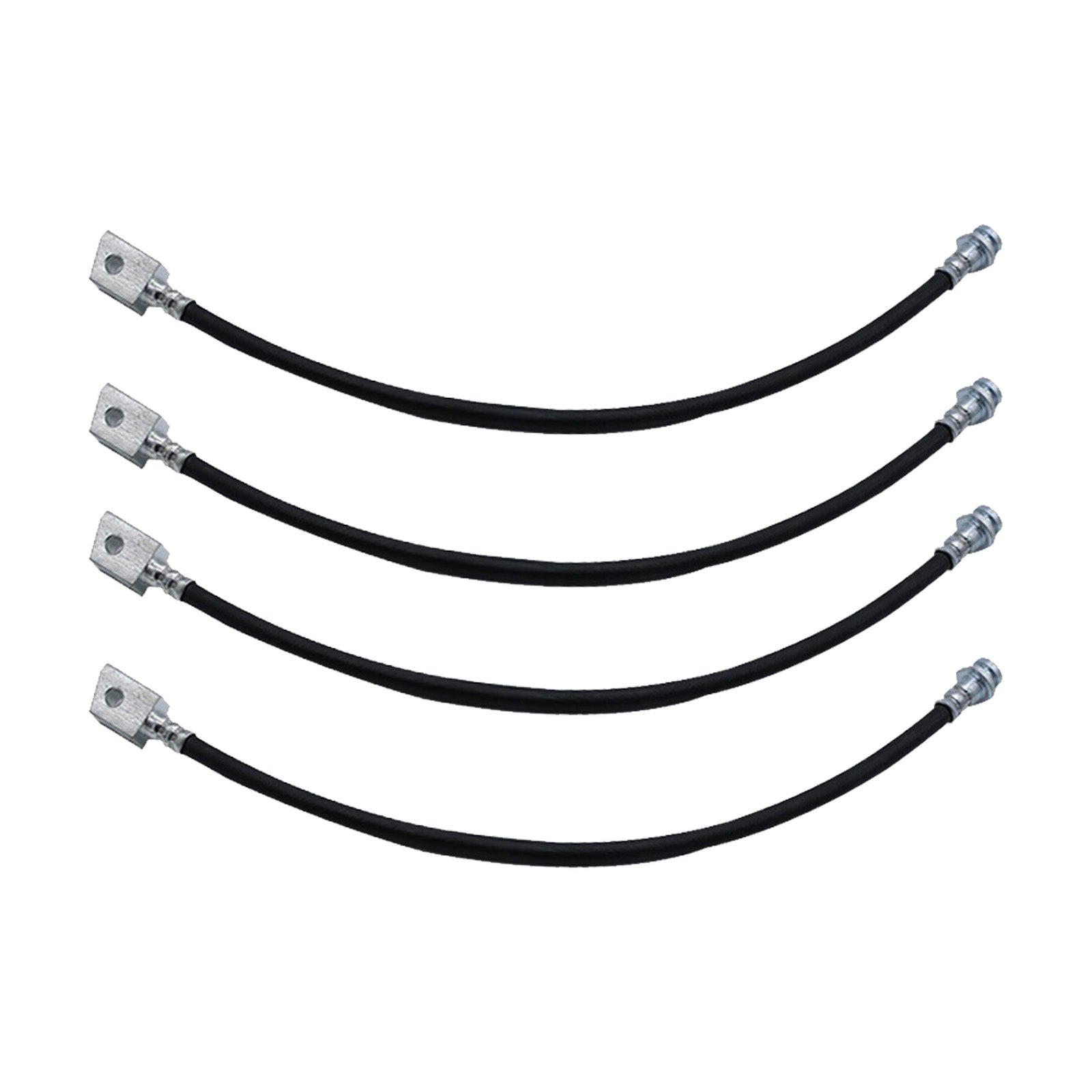 4PCS Extended Brake Line Hoses Braided Suitable For Nissan Patrol GQ GU Y60 Y61-0