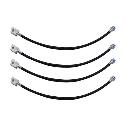 4PCS Extended Brake Line Hoses Braided Suitable For Nissan Patrol GQ GU Y60 Y61-0