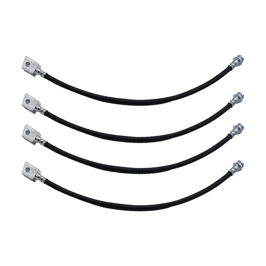 4PCS Extended Brake Line Hoses Braided Suitable For Nissan Patrol GQ GU Y60 Y61-0