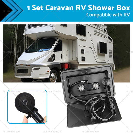 1 Set External Caravan RV Shower Box Kit Exterior Faucet for Camper Trailer Boat-0