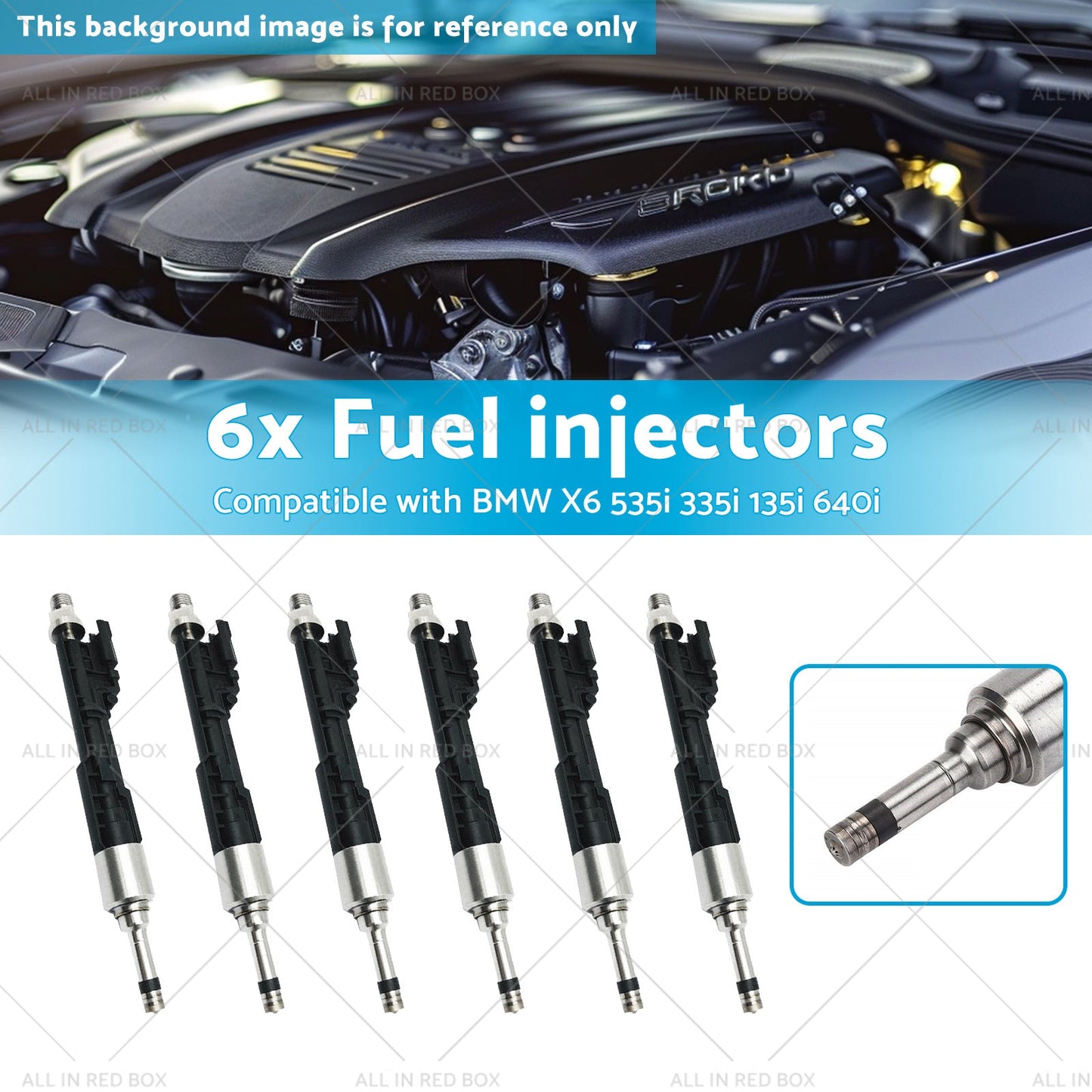 13647597870 0261500109 6x Fuel injectors Suitable for BMW X6 535i 335i 135i 3. 0L