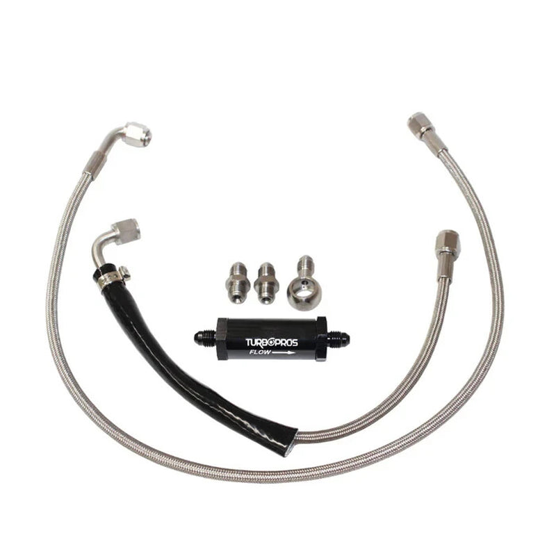 Turbo Oil Feed Line &Support Bracket Kit for Ford Falcon XR6 BA/BF/FG Barra 4.0L