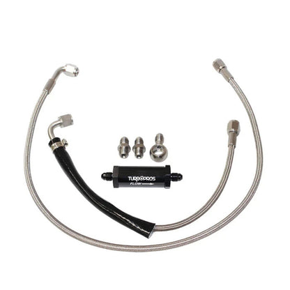 Turbo Oil Feed Line &Support Bracket Kit for Ford Falcon XR6 BA/BF/FG Barra 4.0L