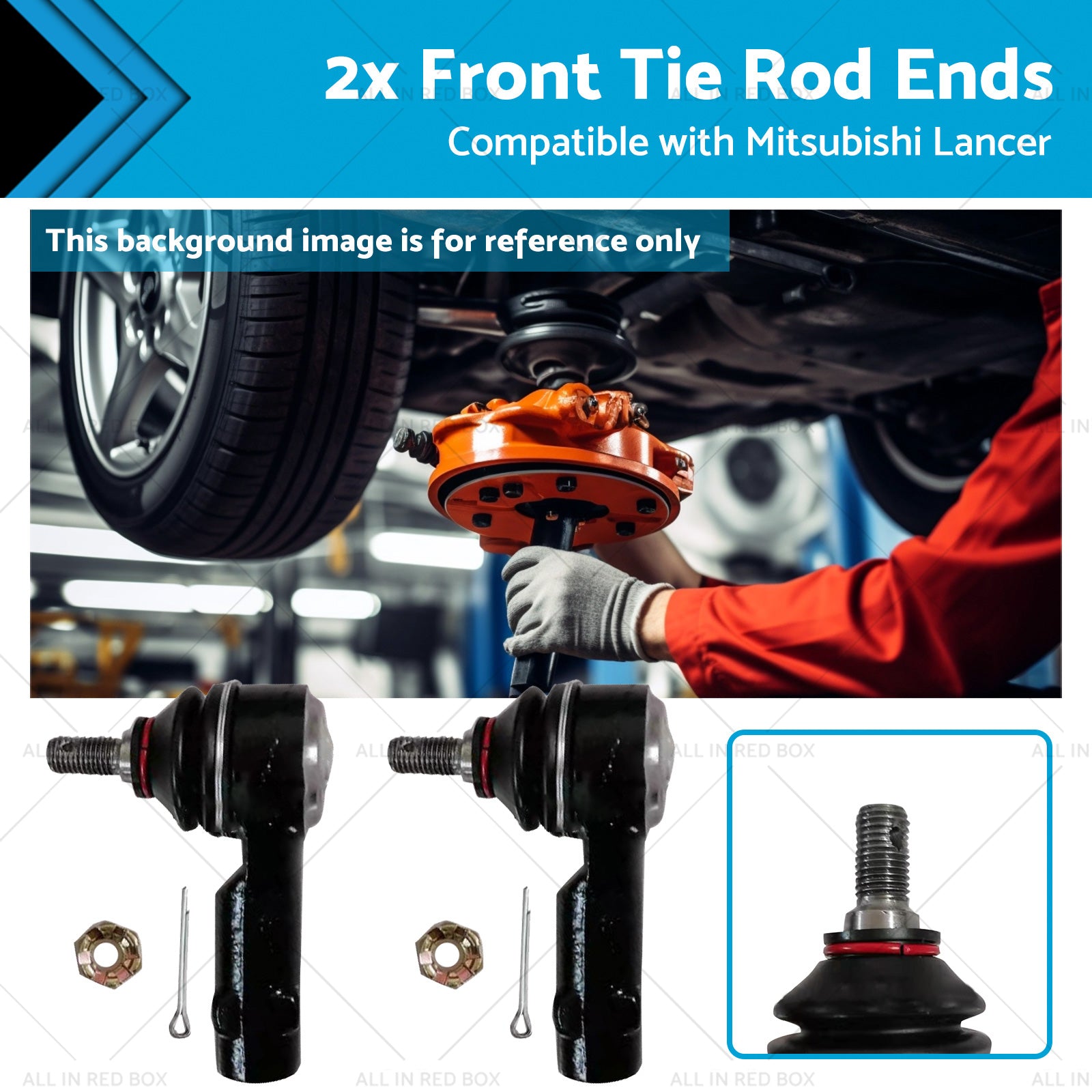 2x Front Tie Rod Ends Suitable for Mitsubishi Lancer GL CE ES 1. 5L 1. 8L 95-07-0