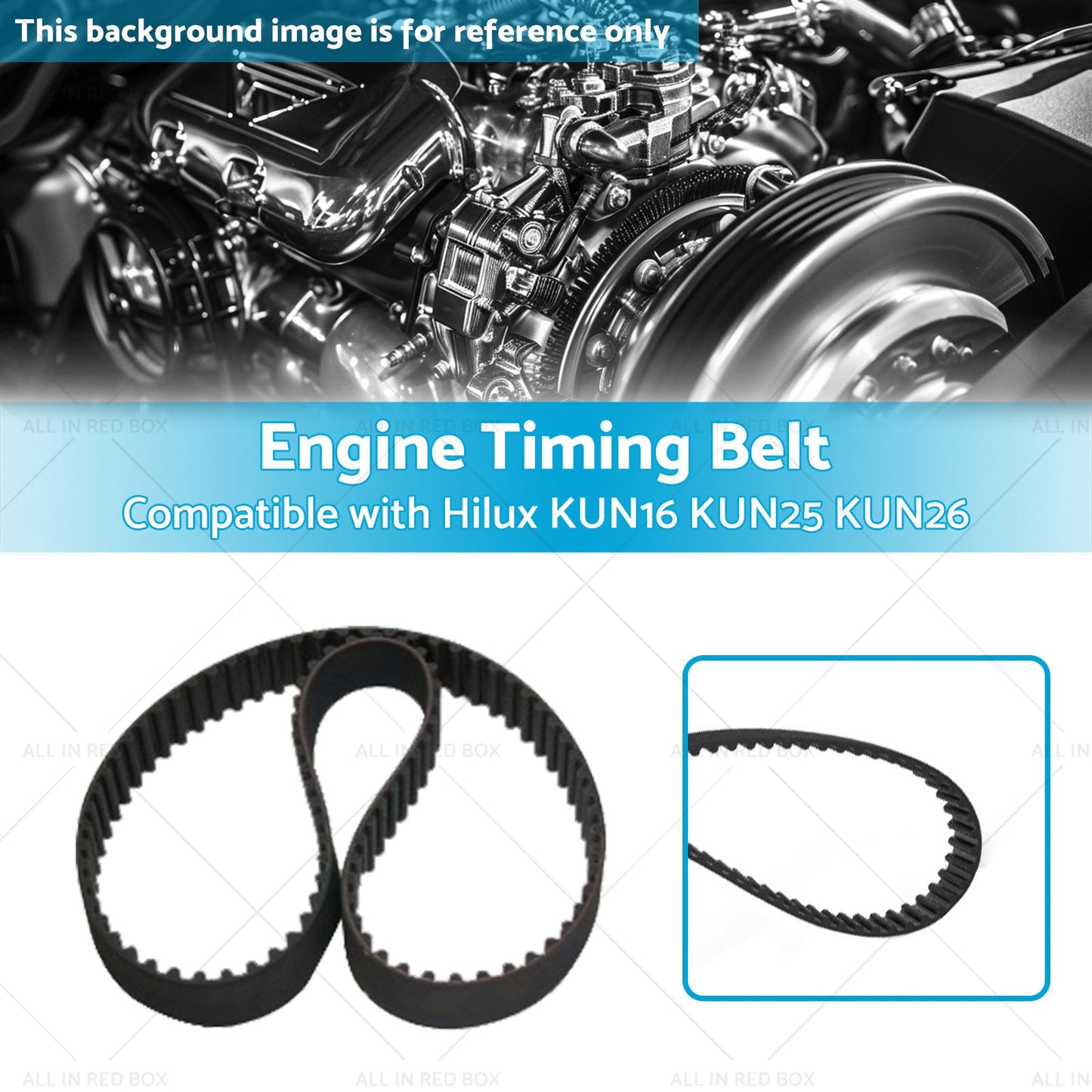 1KD-FTV Engine Timing Belt Suitable for Hilux KUN16 KUN25 KUN26 3. 0L Diesel