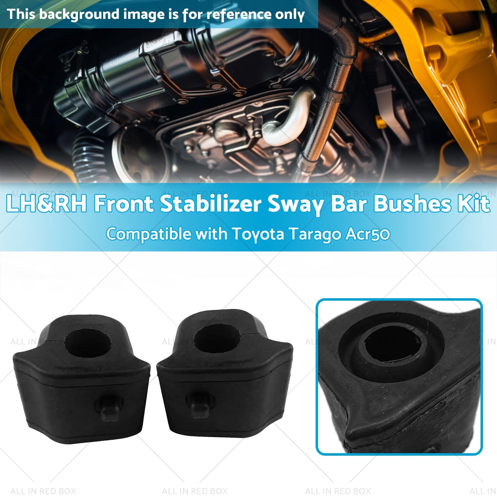 Front Stabilizer Sway Bar Bushes Kit LH and RH Suitable for Toyota Tarago Acr50-2