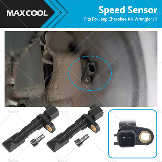 2x Rear ABS Speed Sensor 52125003AB Fits For Jeep Cherokee KK Wrangler JK 2. 8L-0