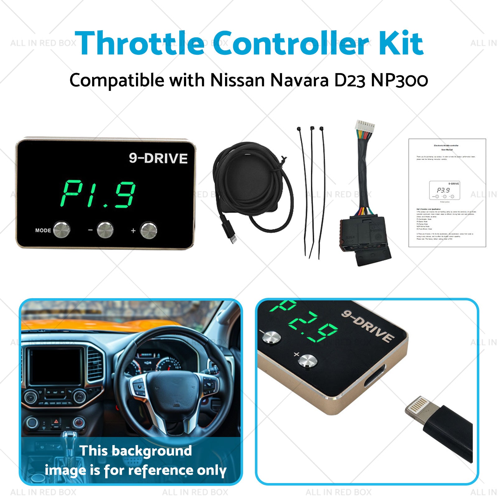 Throttle Controller Kit Suitable for Nissan Navara NP300 D23 2015-2023-4