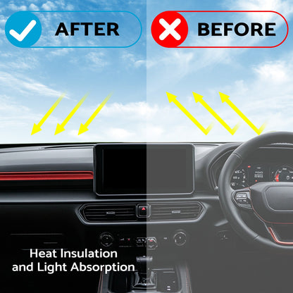 Non-Slip Dash Mat Dashboard Cover Suitable For Ford Everest 2022-2025 Black-2