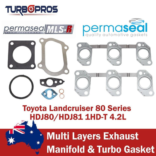 Permaseal Exhaust Manifold&Turbo Gasket Kit for Toyota Landcruiser 80 1HD-T 4.2L