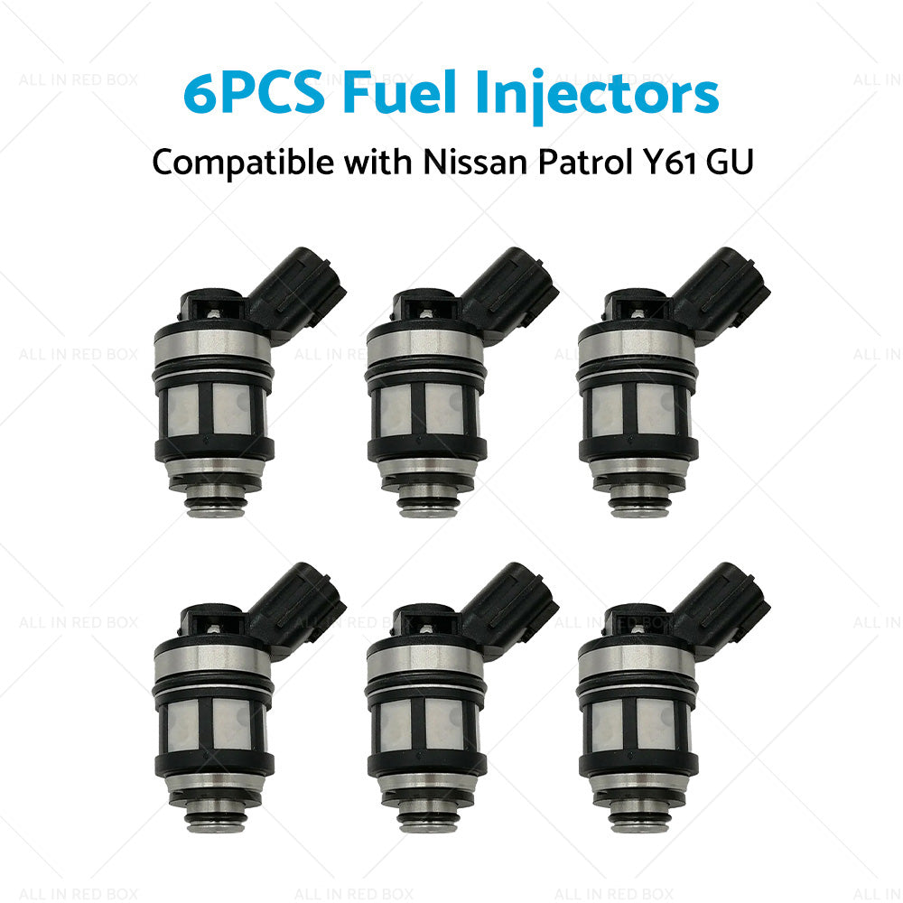 6PCS Fuel Injectors Suitable for Nissan Patrol GU Y61 4. 5L 1997-2001 16600-38Y10-3