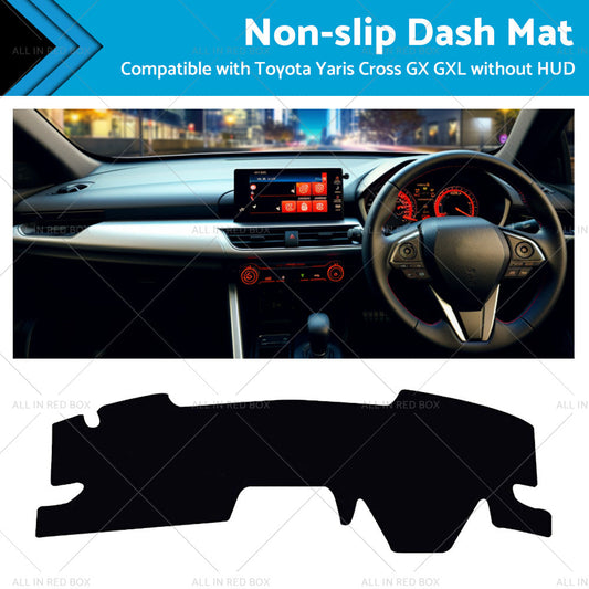 Black Non-Slip Dash Mat Cover Suitable For Toyota Yaris Cross GX GXL 5 2020-2022-0