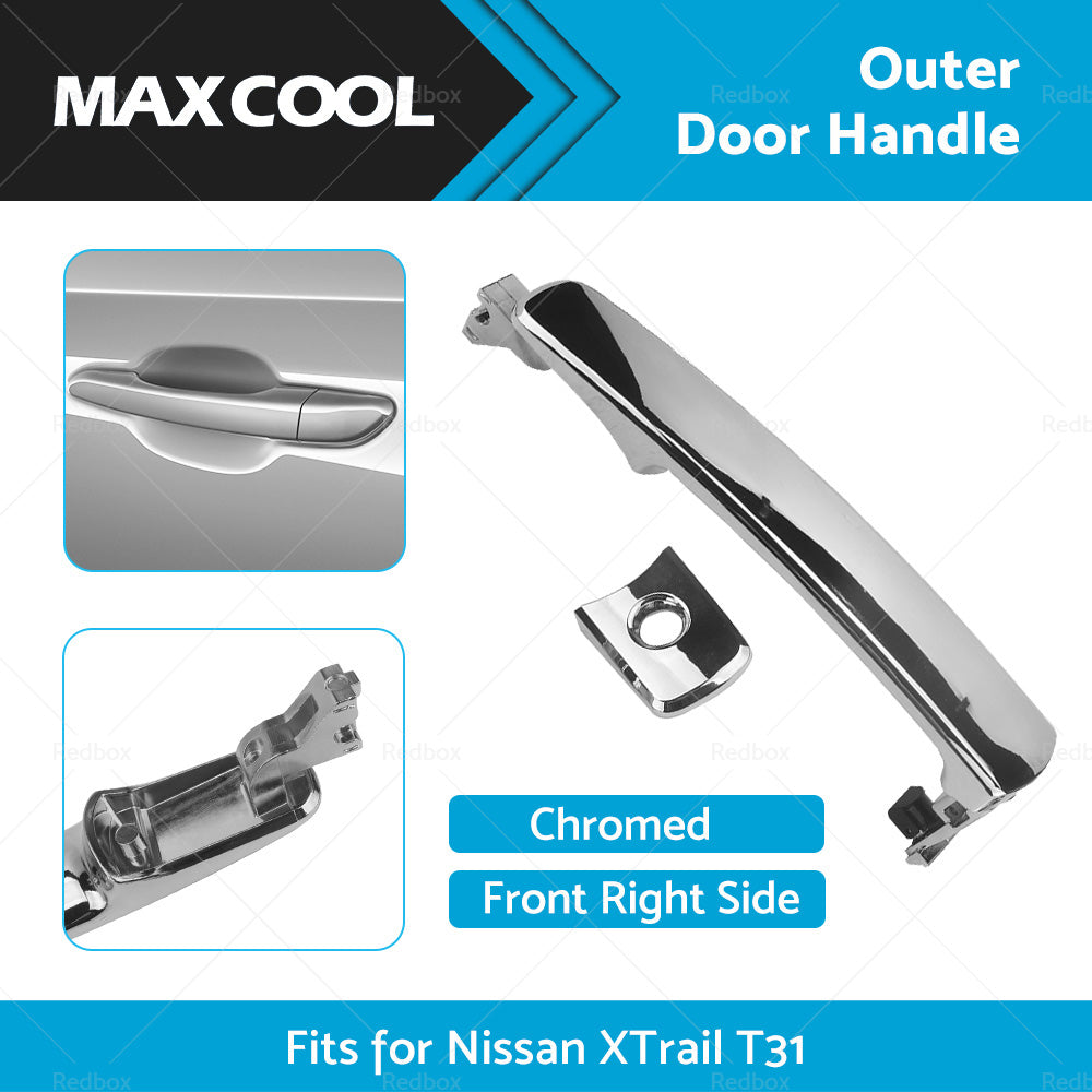 Front Right RH Outer Door Handle Chrome Suitable For Nissan XTrail T31 2007-2013-2