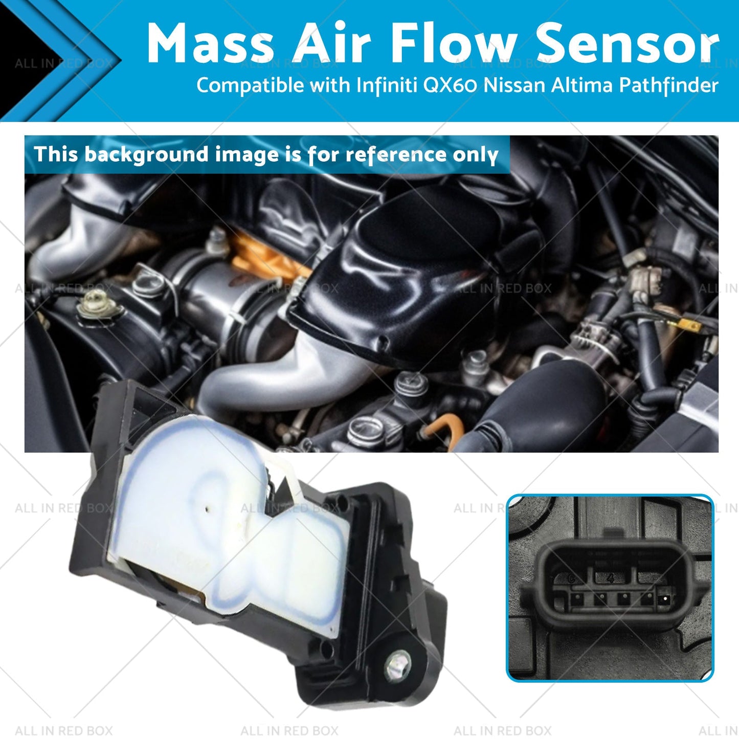 MAF Mass Air Flow Sensor 22680-5RB0A Suitable for Nissan Altima Infiniti QX60-0