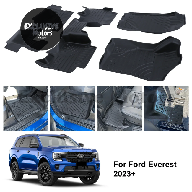 Custom Car Floor Mats Foot Pad For Ford Everest Next-Gen (2022-2024) - 3D Design