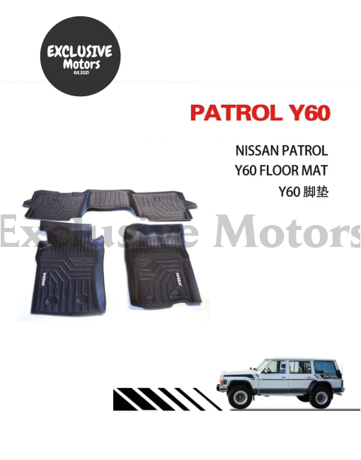 Tpe Floor Mats For Nissan Patrol Y60