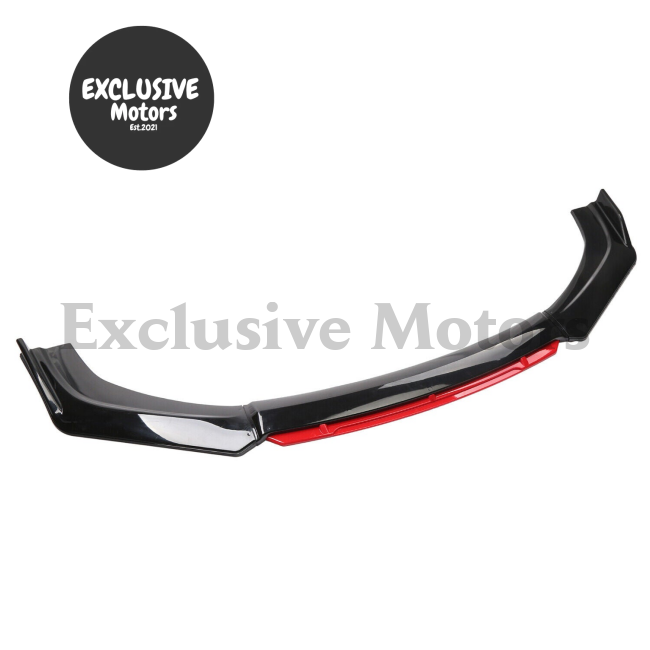 Front Bumper Spoiler Lip Splitter Body Kit with Strut Rods for Nissan 350Z, 370Z