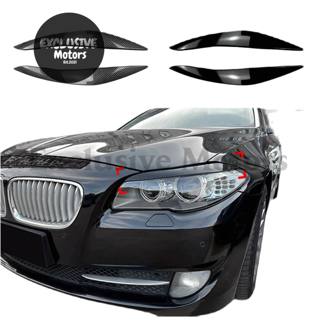 Front Headlight Eyebrow Eyelids for BMW 5 Series F10, F11 (2011-2014)