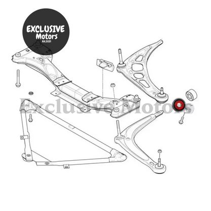 Front Left & Right Lower Control Arm Bushing For Bmw E46/Z4 (1998-2008)