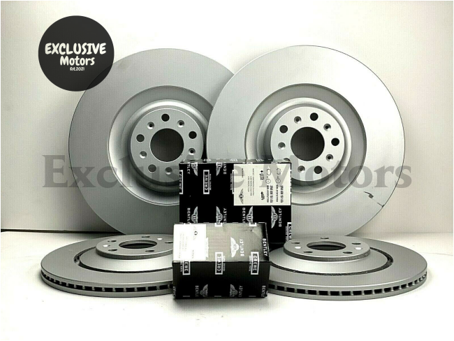 Front & Rear Brake Pads & Rotors Set for Bentley Continental GT & Flying Spur