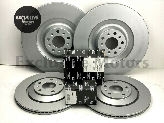 Front & Rear Brake Pads & Rotors Set for Bentley Continental GT & Flying Spur