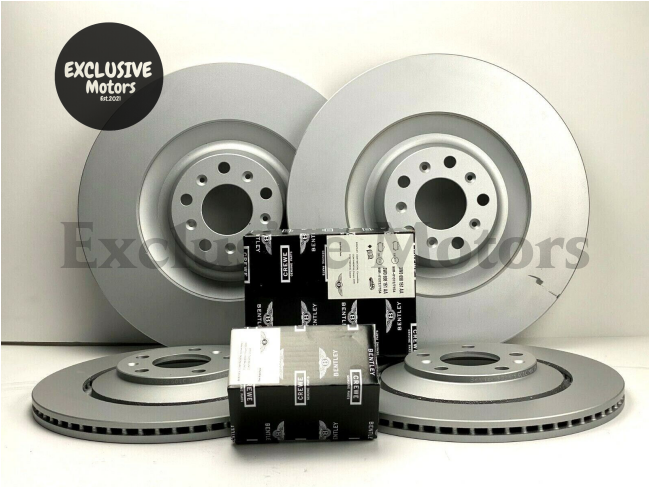 Front & Rear Brake Pads & Rotors Set for Bentley Continental GT & Flying Spur