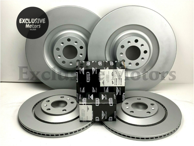 Front & Rear Brake Pads & Rotors Set for Bentley Continental GT & Flying Spur