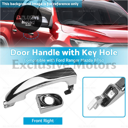 Front Right Chrome Door Handle for Ford Ranger, Mazda BT-50 (2012-2018)