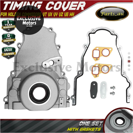 Front Timing Cover Housing Plate & Gaskets for Holden Commodore VT, VX, VY, VZ, VE, WH