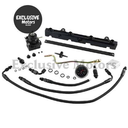 Fuel Rail With Pressure Regulator And Gauge For Honda Civic D15 D16 D17