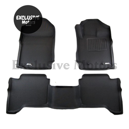 Full Set Rubber Floor Mats Suits Ford Ranger Px1 Px2 Px3 Double Cab