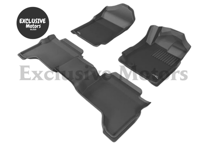 Full Set Rubber Floor Mats Suits Ford Ranger Px1 Px2 Px3 Double Cab