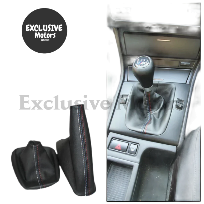 Gear Shift Collars And Handbrake Gaiter Boot Cover For Bmw