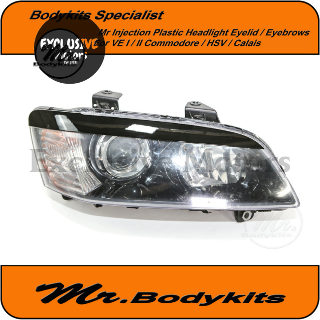 Gloss Headlight Eyebrows for Holden VE Commodore, Calais, HSV