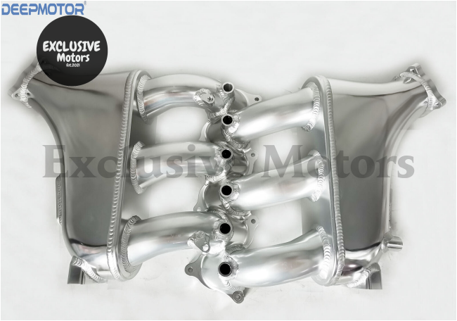 GTR R35 VR38DETT Billet Intake Manifold with Fuel Rail for Nissan (2009-Up) - Silver