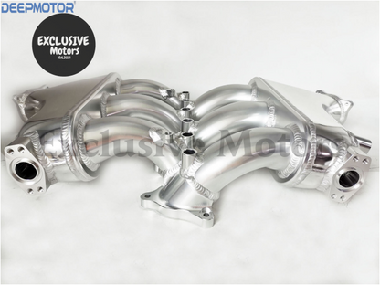 GTR R35 VR38DETT Billet Intake Manifold with Fuel Rail for Nissan (2009-Up) - Silver