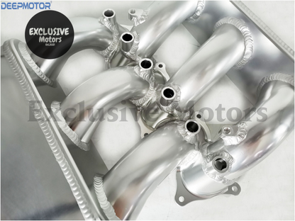 GTR R35 VR38DETT Billet Intake Manifold with Fuel Rail for Nissan (2009-Up) - Silver