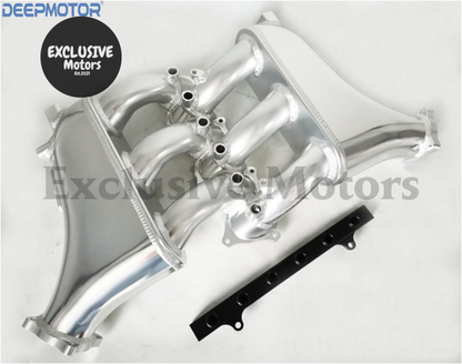 GTR R35 VR38DETT Billet Intake Manifold with Fuel Rail for Nissan (2009-Up) - Silver