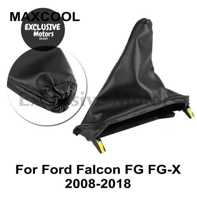 Handbrake Boot Cover Black Leather for Ford Falcon FG, FG-X (2008-2018)