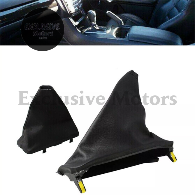 Handbrake Boot Cover Black Leather for Ford Falcon FG, FG-X (2008-2018)