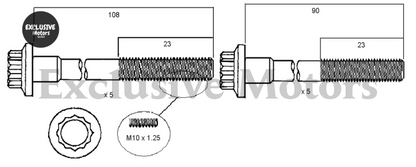 Head Bolt Kit for Toyota 4A-GE, 4A-GZE, 4A-FC, 4A-F, 7A-FE, 6A-FC 16V