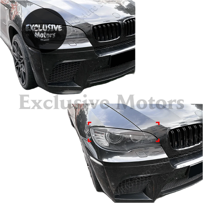 Headlights Eyelids For Bmw X6 X6M (E71 E72) X5M (E70) 2007-2013