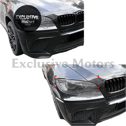 Headlights Eyelids For Bmw X6 X6M (E71 E72) X5M (E70) 2007-2013