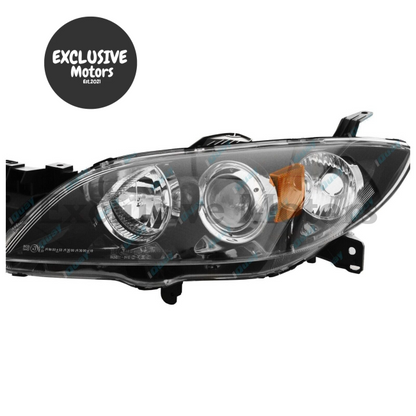 LH + RH Headlights Pair for Mazda 3 BK (2003-2009) 4-Door Sedan - Left and Right Set