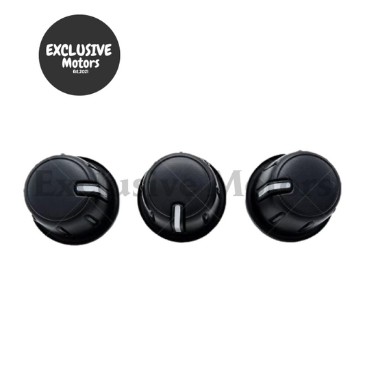 Heater Control Knobs X3 Suits Toyota Hilux Kun16