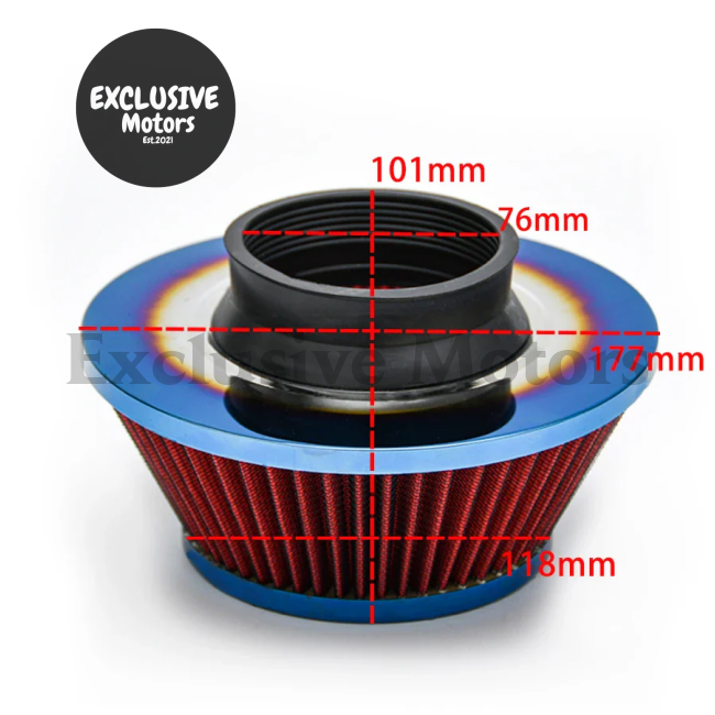 High Flow Air Filter 76Mm Pod