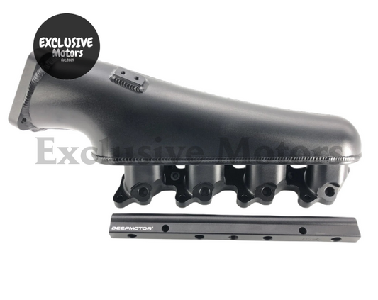 Intake Manifold with 76mm Throttle Body and Fuel Rails (Black) for Nissan S13 SR20DET