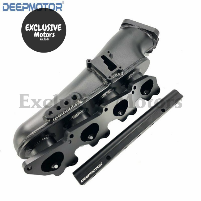 Intake Manifold with 76mm Throttle Body and Fuel Rails (Black) for Nissan S13 SR20DET